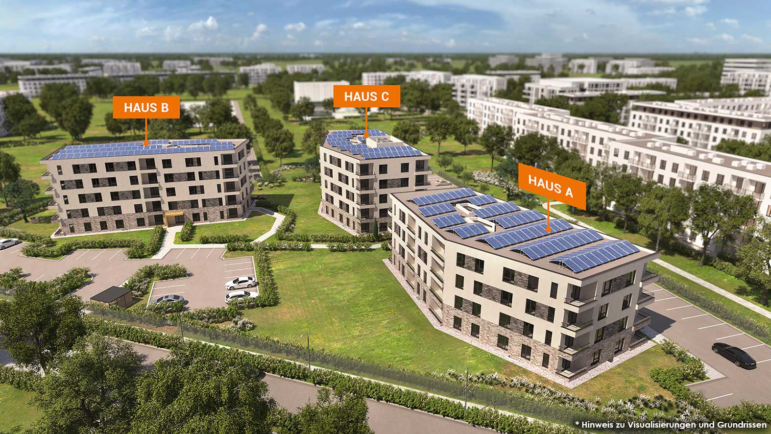 Visualisierung des Bauvorhabens in der Robert-Koch-Straße